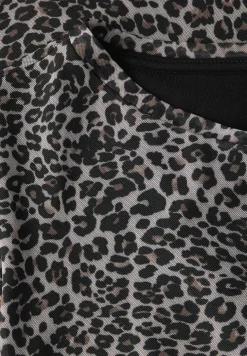 Mesh jurk met leoprint
