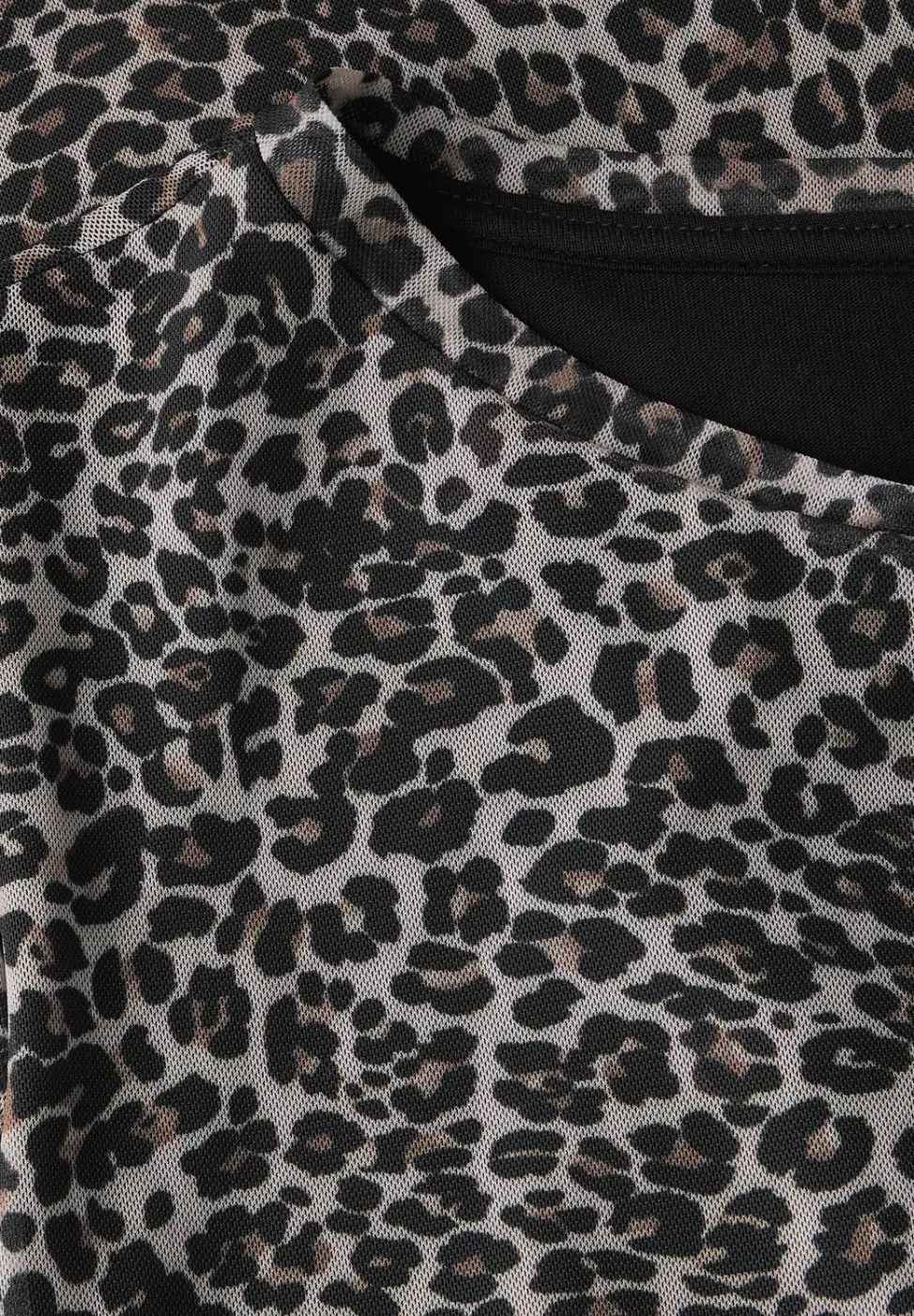 Mesh jurk met leoprint