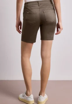 Mid Waist bermuda in satijnen look