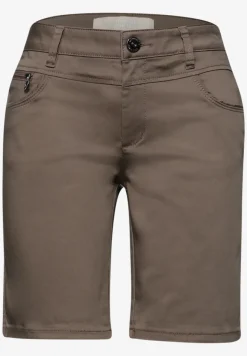 Mid Waist bermuda in satijnen look