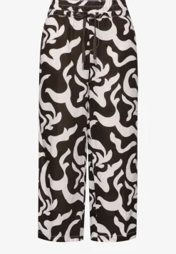 Mid Waist broek met Wide Legs en print