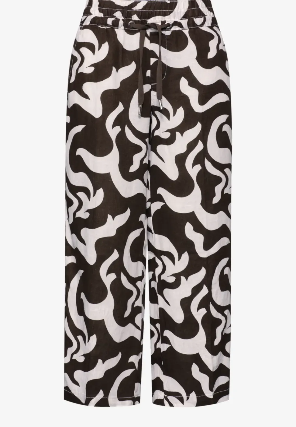 Mid Waist broek met Wide Legs en print