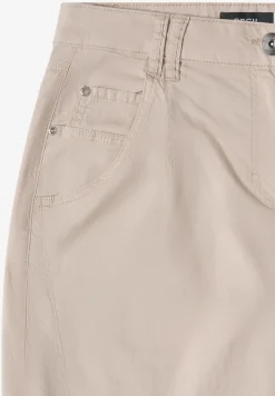 Mid Waist broek met wijde pijpen in casual pasvorm