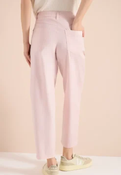Mid Waist broek met wijde pijpen in casual pasvorm