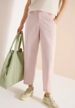 Mid Waist broek met wijde pijpen in casual pasvorm