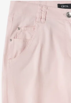 Mid Waist broek met wijde pijpen in casual pasvorm