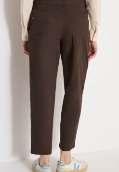 Mid Waist broek met wijde pijpen in casual pasvorm