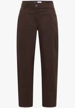 Mid Waist broek met wijde pijpen in casual pasvorm