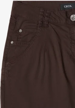 Mid Waist broek met wijde pijpen in casual pasvorm