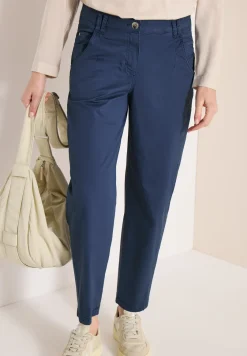 Mid Waist broek met wijde pijpen in casual pasvorm