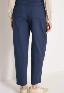 Mid Waist broek met wijde pijpen in casual pasvorm