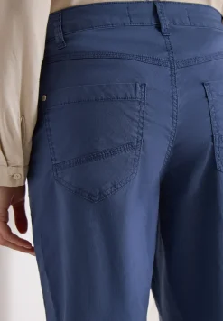 Mid Waist broek met wijde pijpen in casual pasvorm