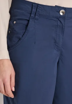 Mid Waist broek met wijde pijpen in casual pasvorm