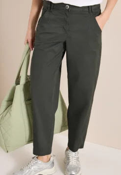 Mid Waist broek met wijde pijpen in casual pasvorm