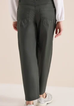 Mid Waist broek met wijde pijpen in casual pasvorm
