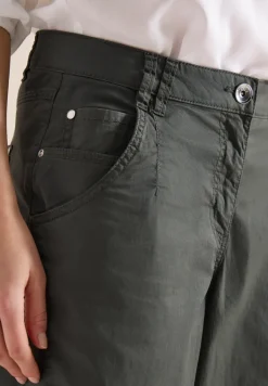 Mid Waist broek met wijde pijpen in casual pasvorm