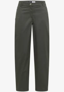 Mid Waist broek met wijde pijpen in casual pasvorm