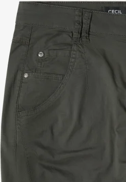 Mid Waist broek met wijde pijpen in casual pasvorm