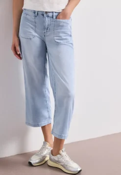 Mid Waist jeans culottes in een Loose Fit