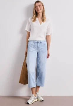 Mid Waist jeans culottes in een Loose Fit