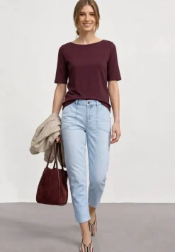 Mid Waist jeans in chino-look