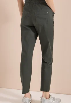 Mid Waist Slim Legs broek in een gewassen look