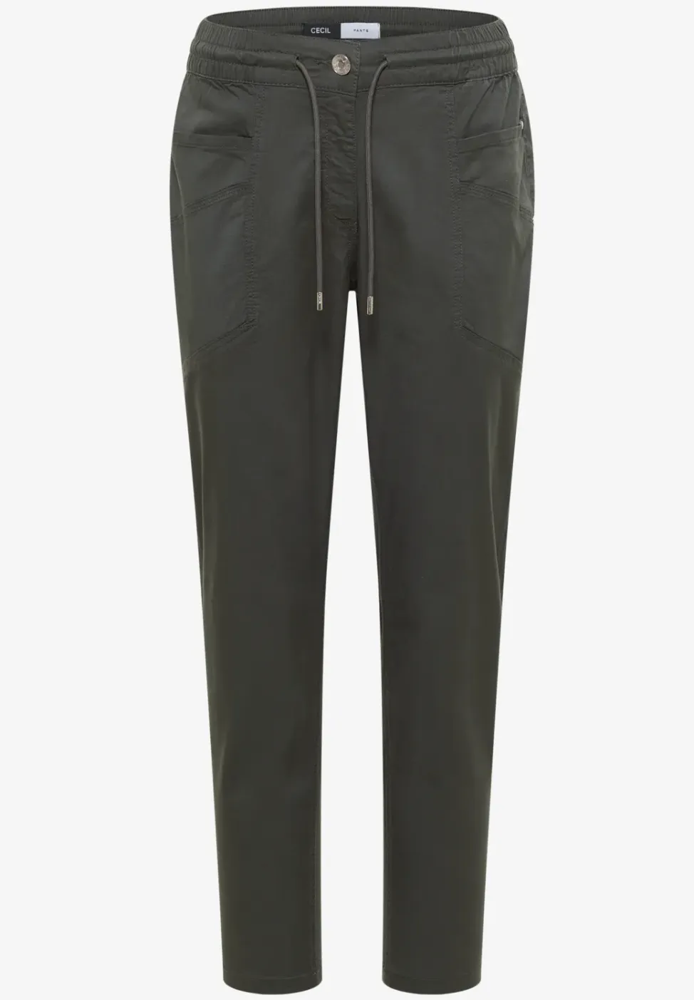 Mid Waist Slim Legs broek in een gewassen look