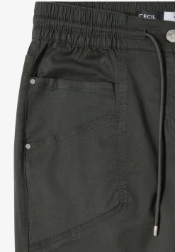 Mid Waist Slim Legs broek in een gewassen look