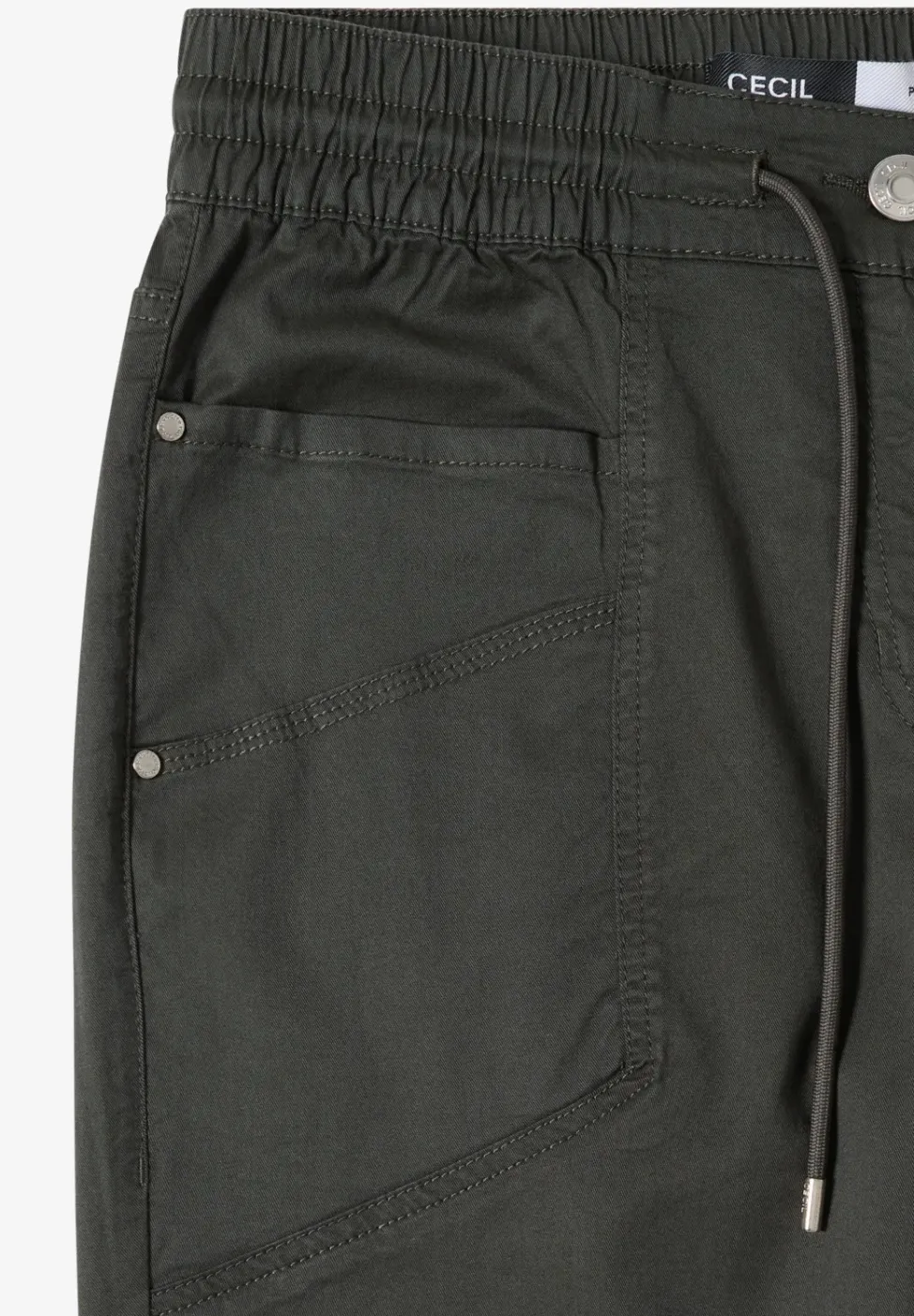 Mid Waist Slim Legs broek in een gewassen look