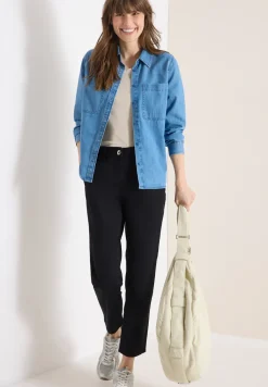 Mid Waist Slim Legs broek in casual fit