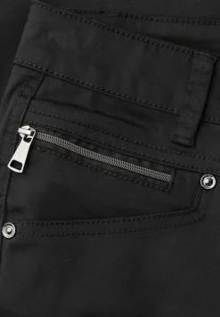 Mid Waist Slim Legs broek in satijnlook