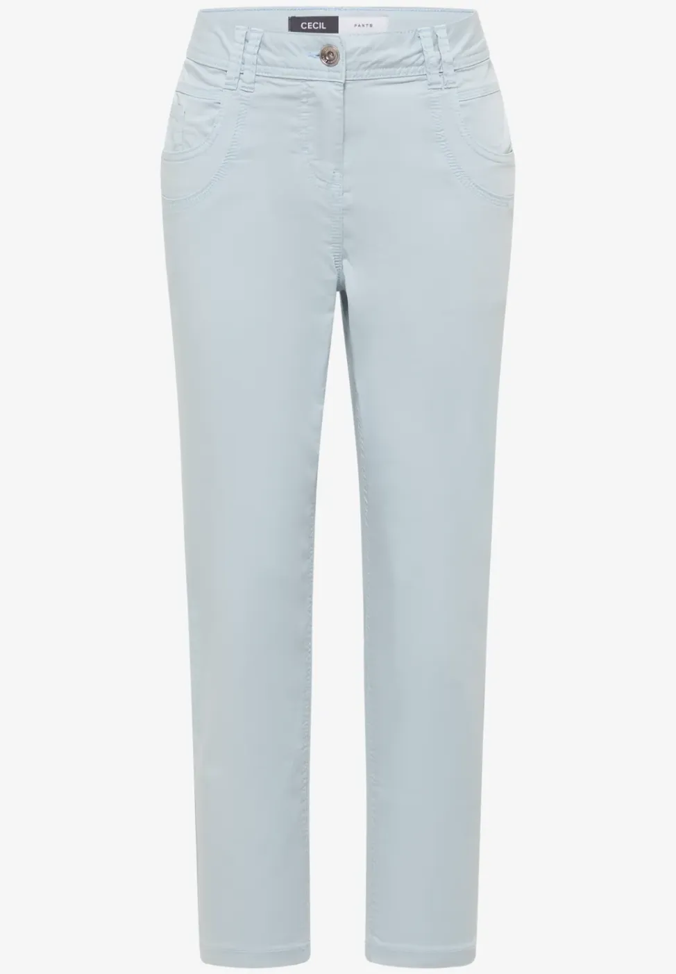 Mid Waist Slim Legs broek in casual fit