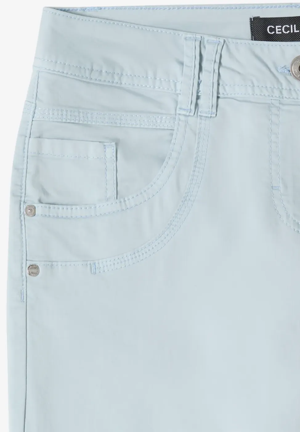 Mid Waist Slim Legs broek in casual fit