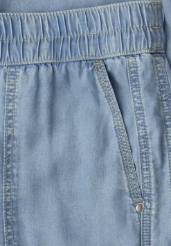 Mid Waist Slim Legs broek in een gewassen look