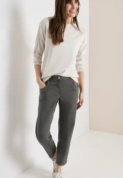 Mid Waist Slim Legs broek in casual fit