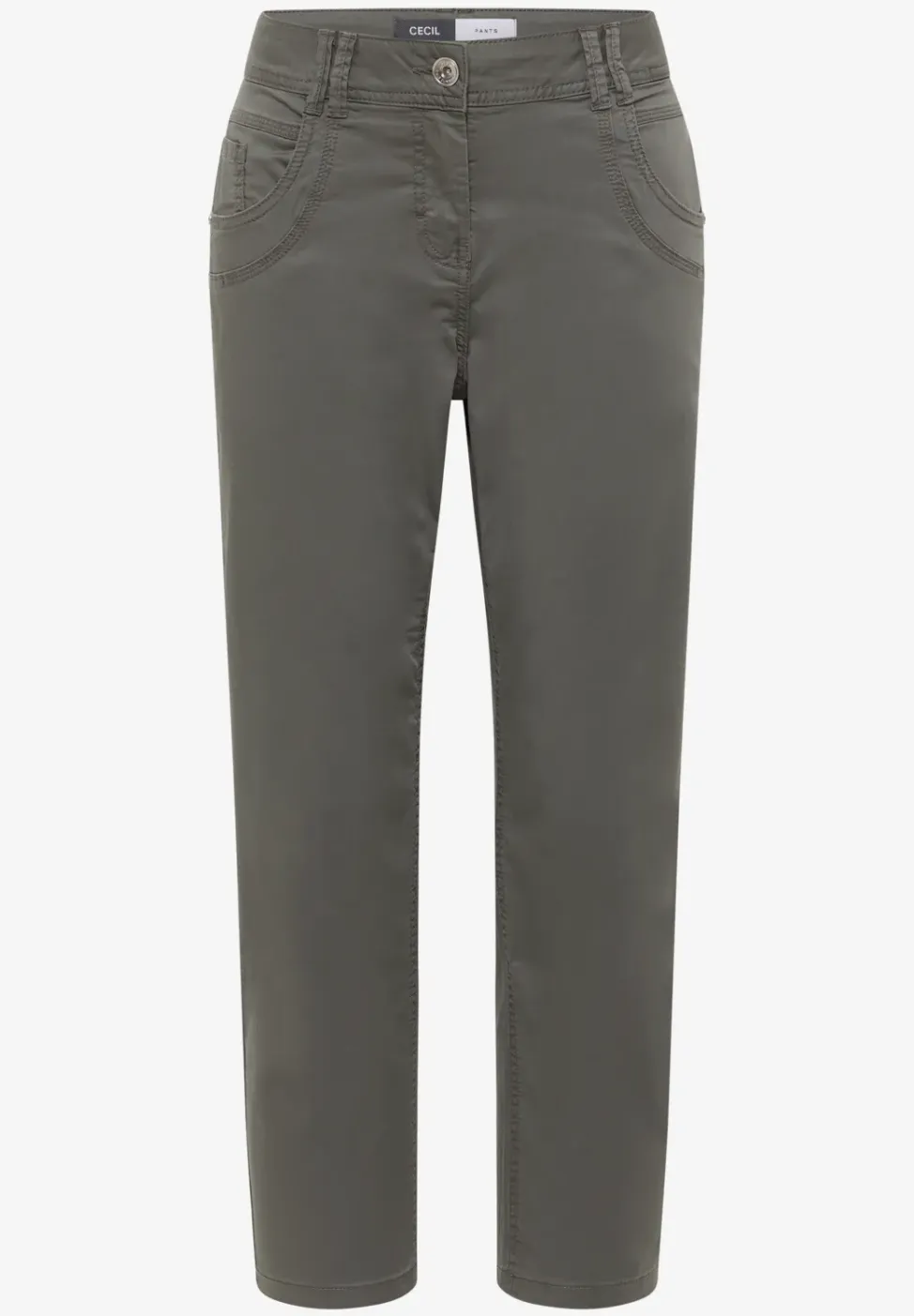 Mid Waist Slim Legs broek in casual fit