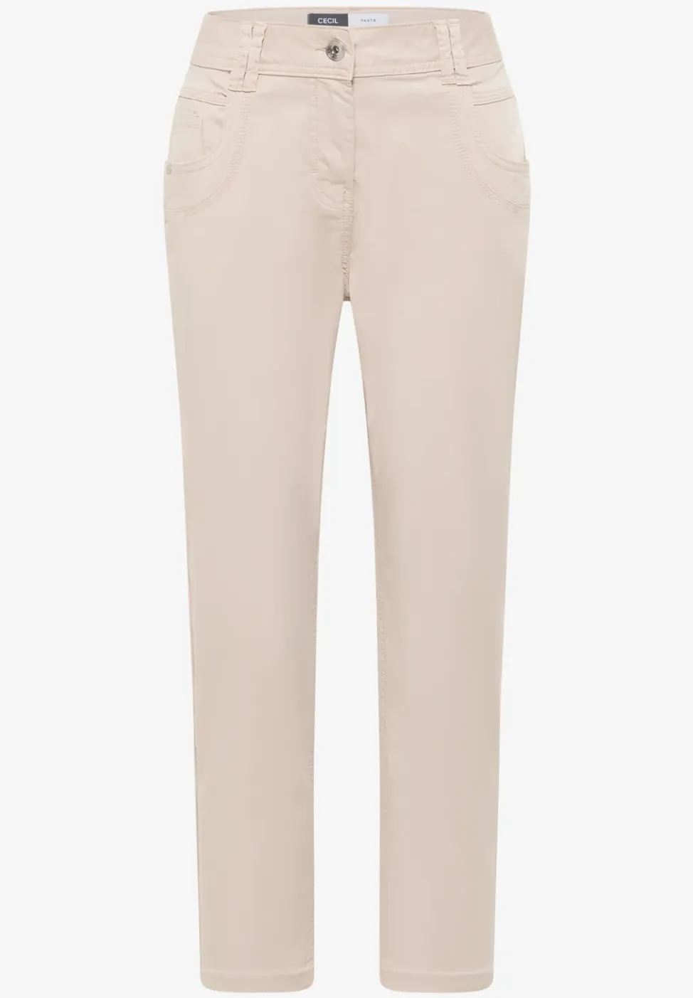 Mid Waist Slim Legs broek in casual fit