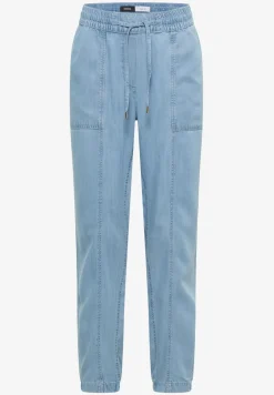 Mid Waist Slim Legs broek in een gewassen look