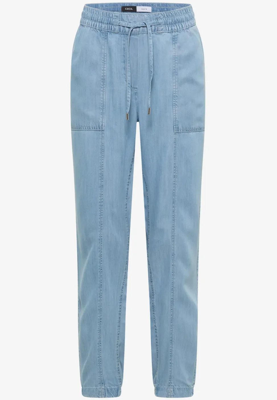 Mid Waist Slim Legs broek in een gewassen look
