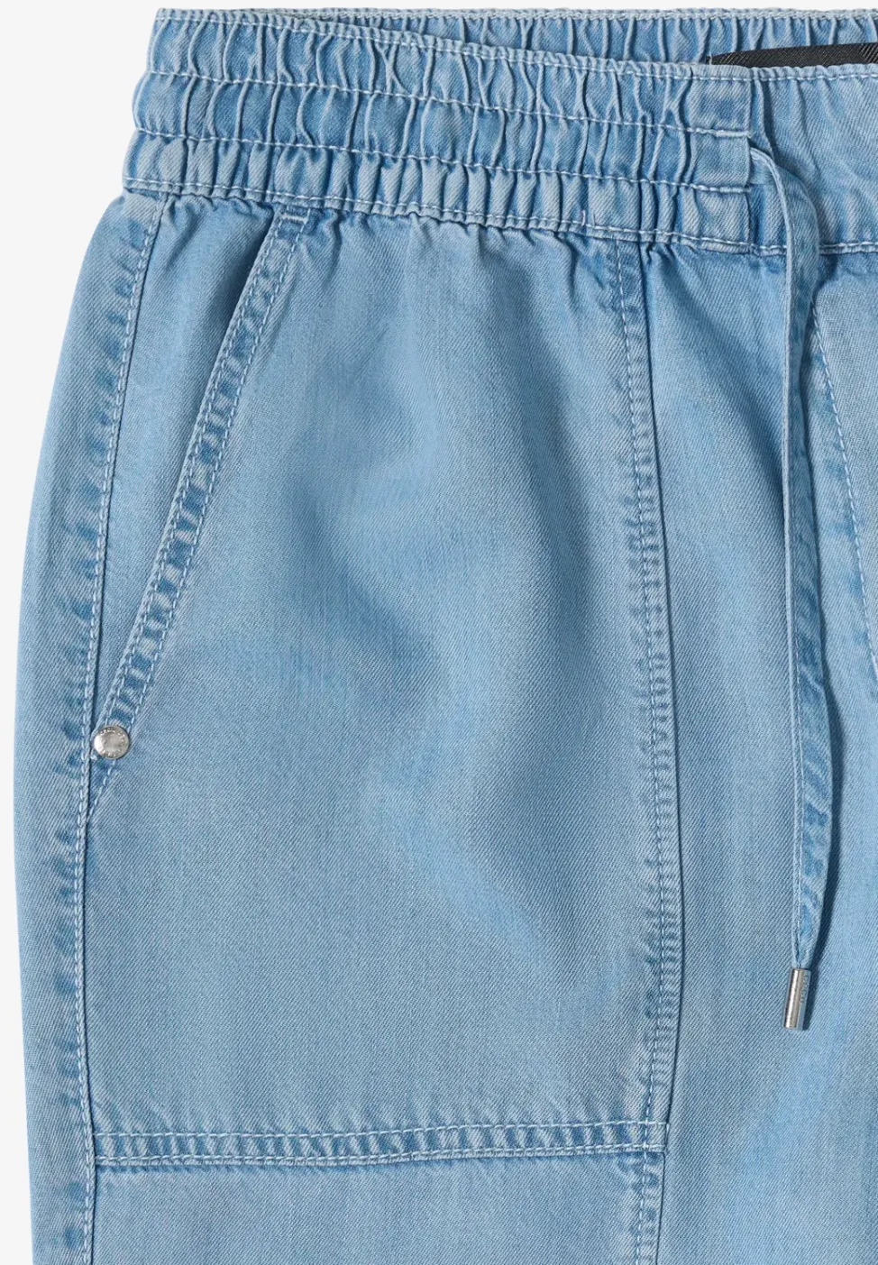Mid Waist Slim Legs broek in een gewassen look