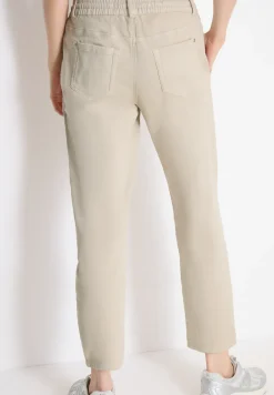 Mid Waist Slim Legs broek in Loose Fit