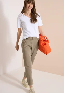 Mid Waist Slim Legs broek in casual fit
