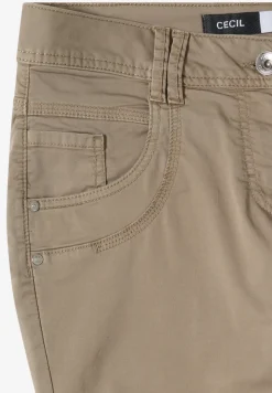 Mid Waist Slim Legs broek in casual fit