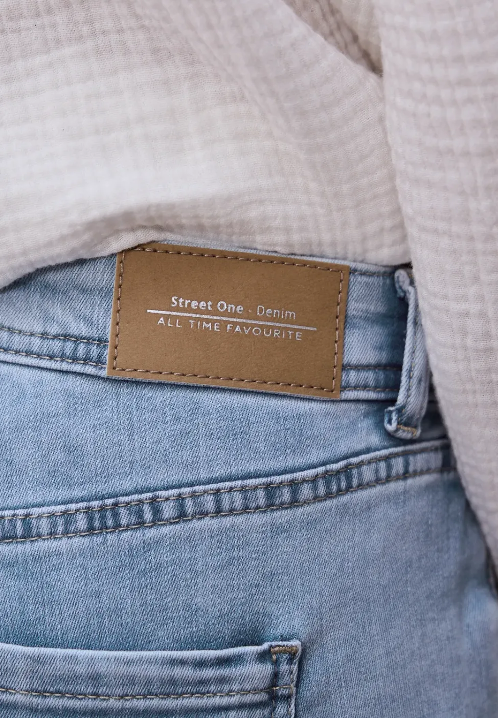 Mid Waist Slim Legs jeans met turn-up