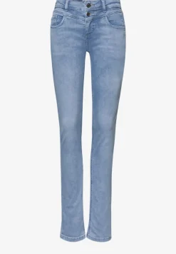 Mid Waist Slim Legs jeans met turn-up