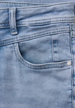 Mid Waist Slim Legs jeans met turn-up