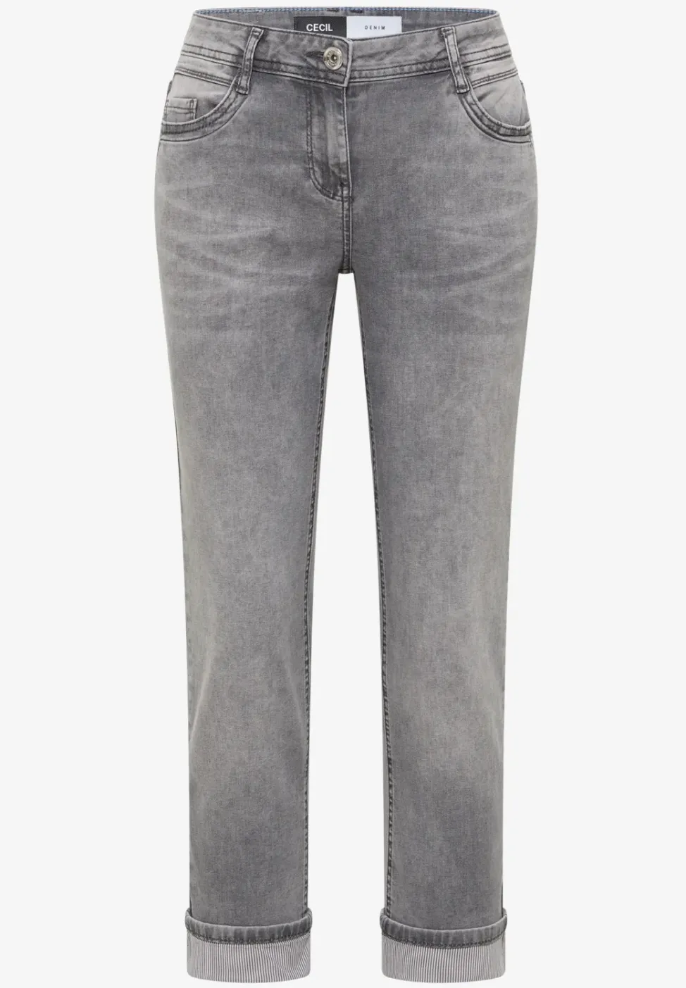 Mid Waist straight leg jeans in casual fit
