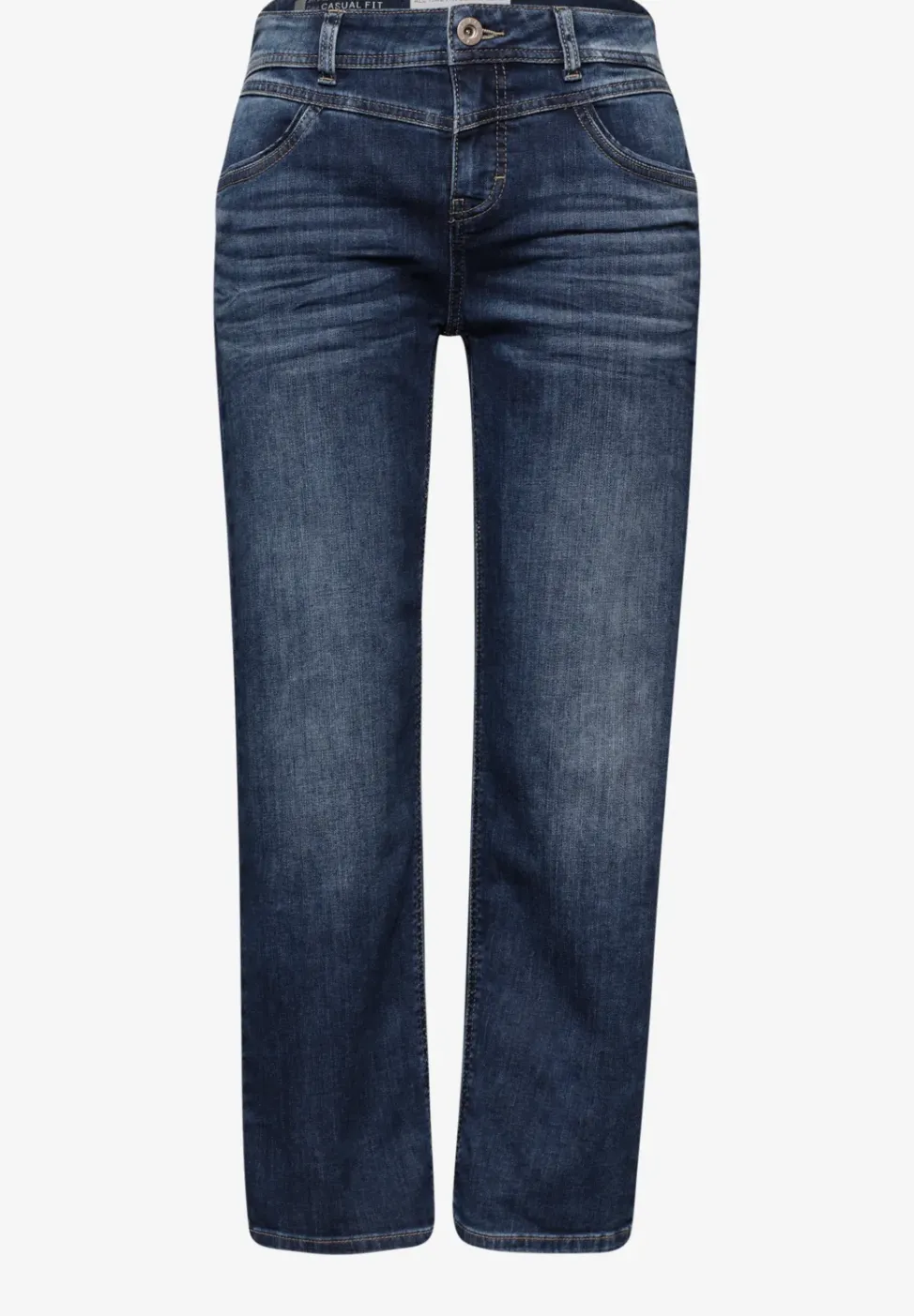 Mid Waist straight leg jeans in casual fit