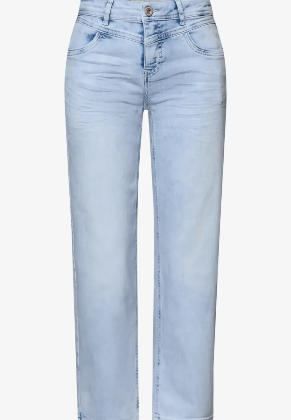 Mid Waist straight leg jeans in casual fit