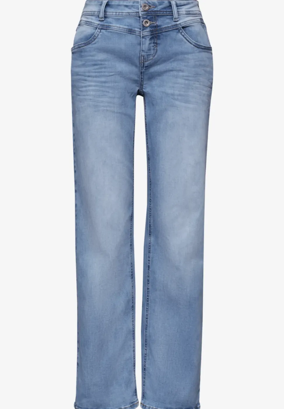 Mid Waist straight leg jeans in casual fit